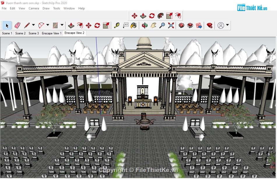 File su lăng mộ,lăng mộ thiên chúa,Mộ thiên đạo chúa,file su nhà mồ,Sketchup thiết kế lăng mộ